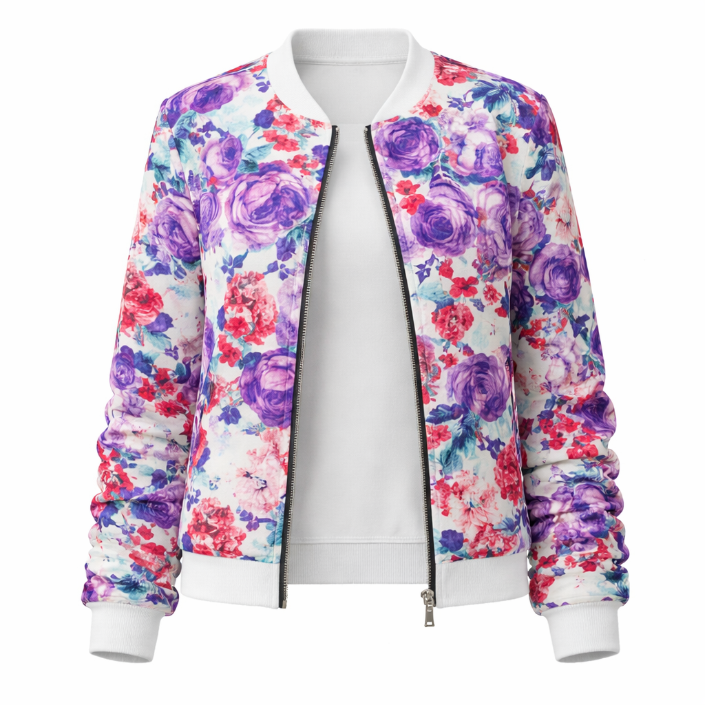Annabel | Stylish Mid-Length Jacket with Floral Print - Casual and Trendy