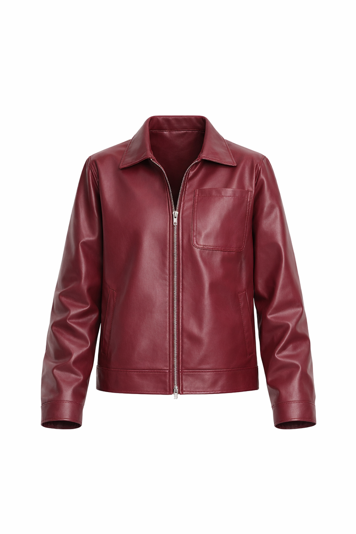 Nalani | Regular Fit Retro Jacket in Vegan Leather