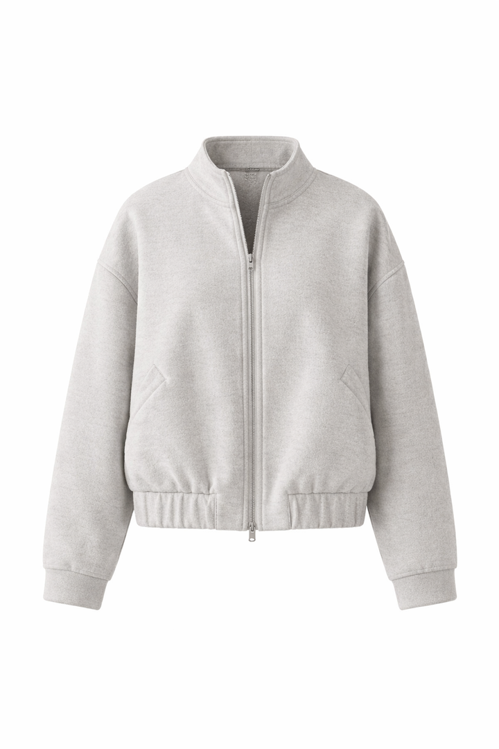 Emmylou | Tweed Jacket with Zip and Pockets – Warm & Stylish