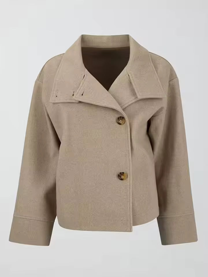 Mina | Luxe Breasted Short Winter Coat for Women - Warm and Comfortable