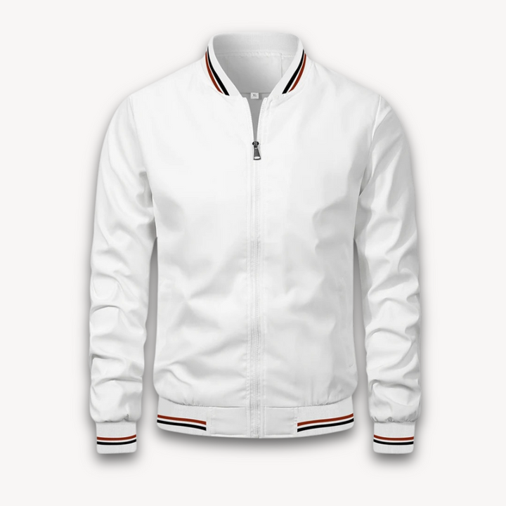 Taviero – Lightweight Bomber Jacket With Stand Collar