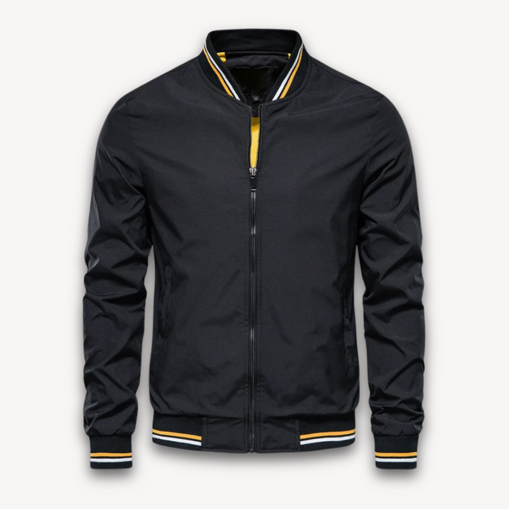 Taviero – Lightweight Bomber Jacket With Stand Collar