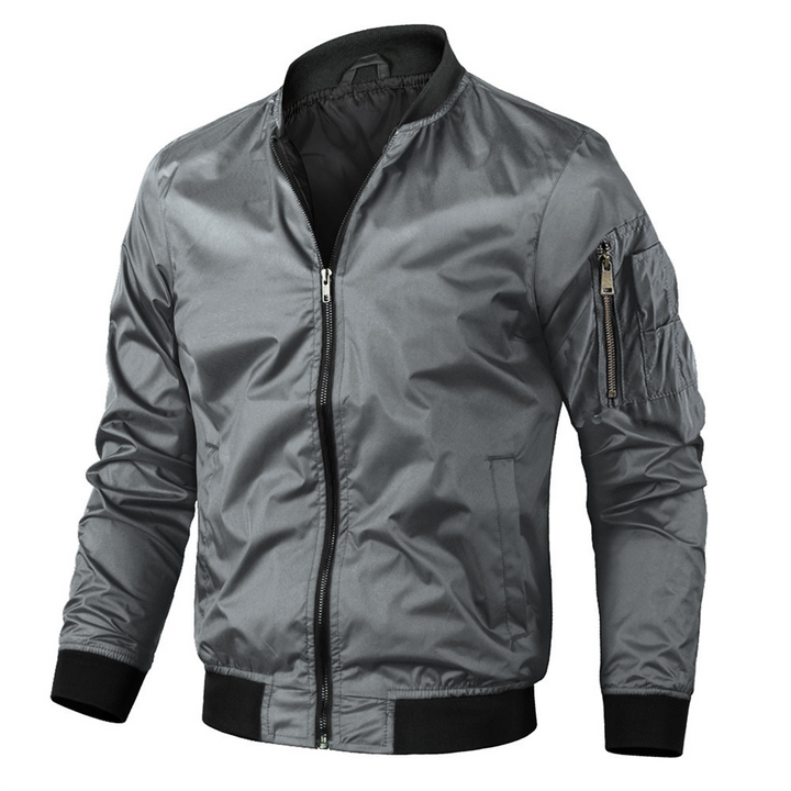 Roderic – Men’s Stand Collar Jacket with Ribbed Cuffs