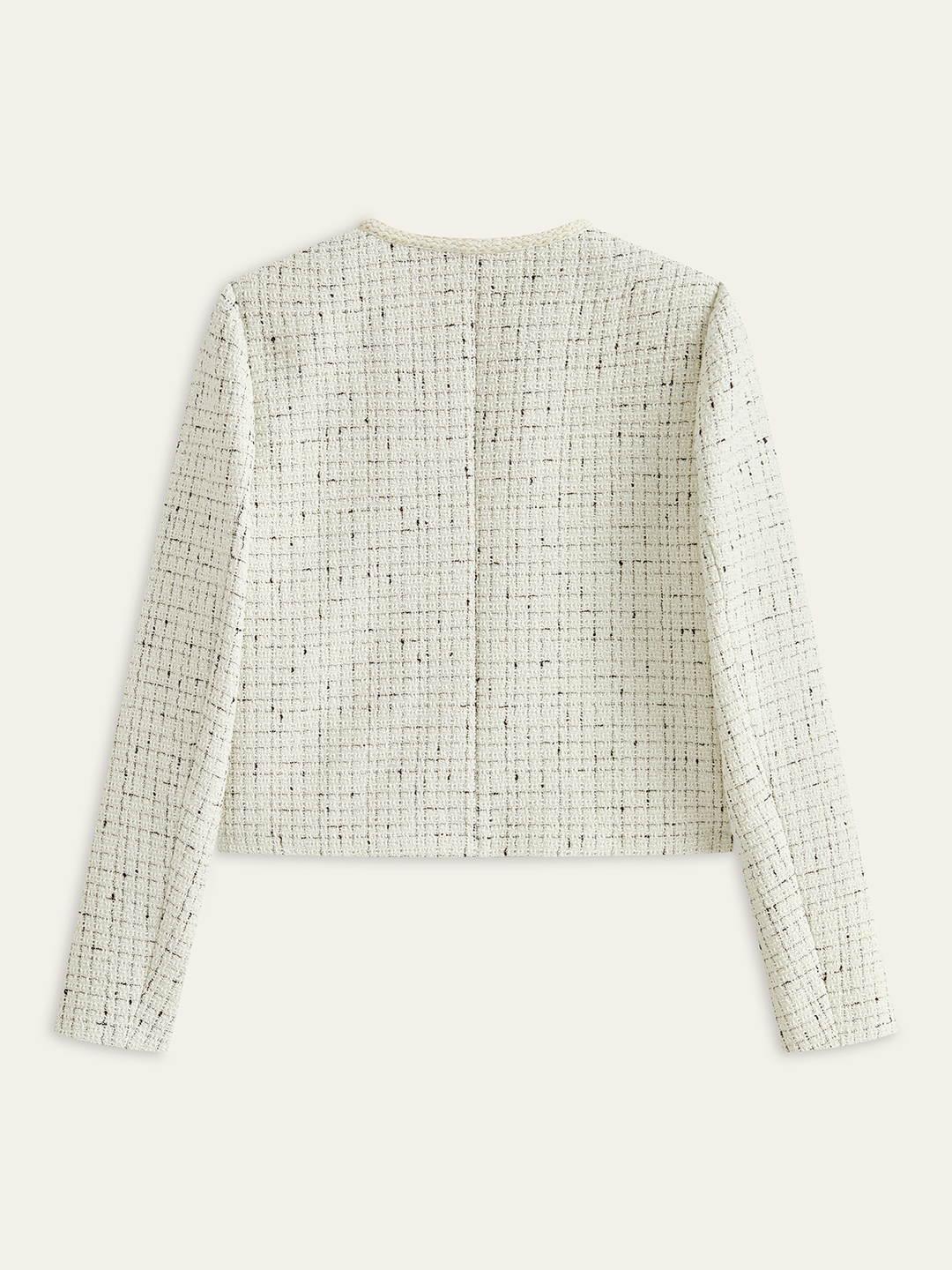 Metria | Women's Jacket with Tweed Metal Details - Regular Fit