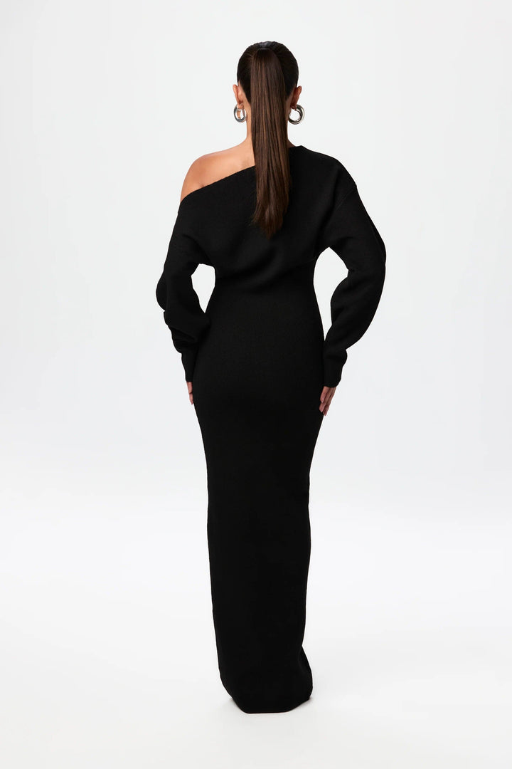 Alba | Elegant Knitted Maxi Dress