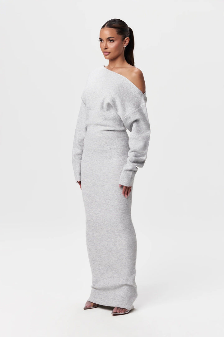 Alba | Elegant Knitted Maxi Dress