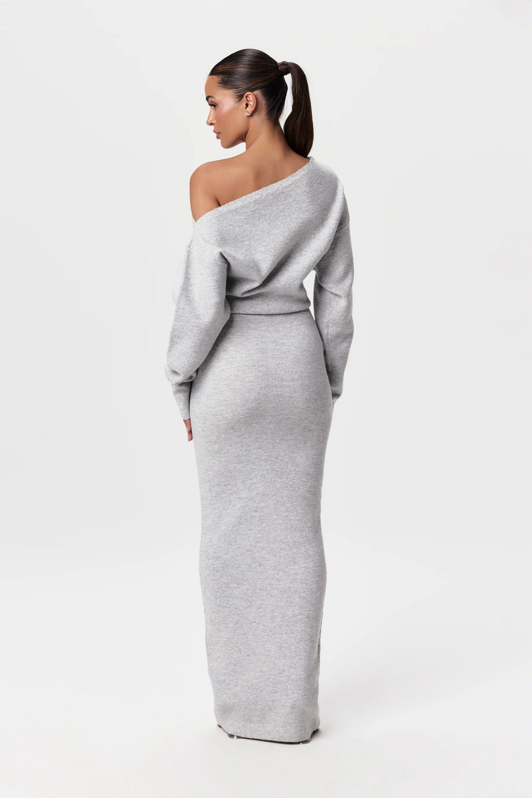 Alba | Elegant Knitted Maxi Dress