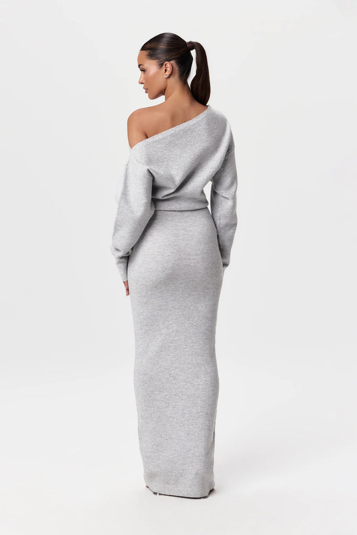 Alba | Elegant Knitted Maxi Dress
