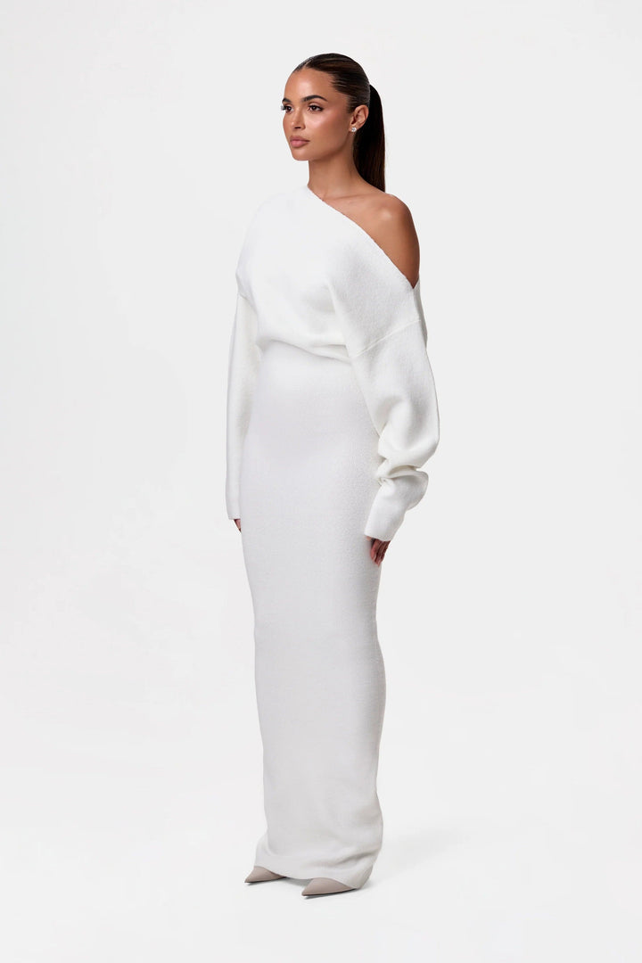 Alba | Elegant Knitted Maxi Dress