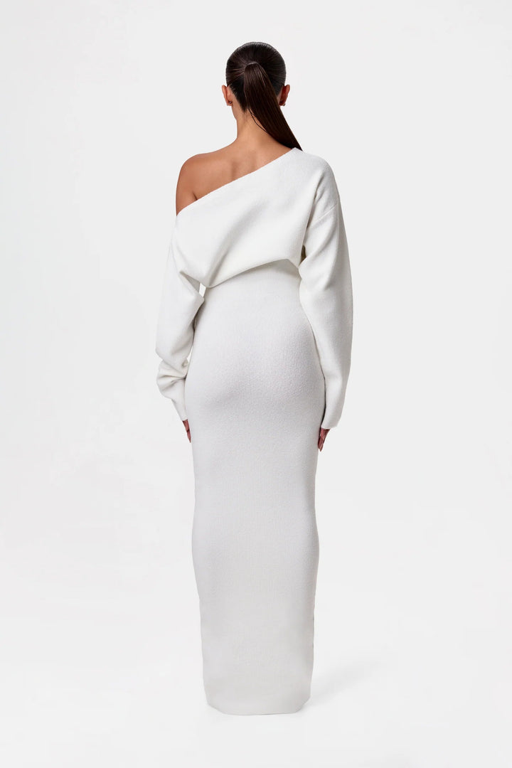 Alba | Elegant Knitted Maxi Dress