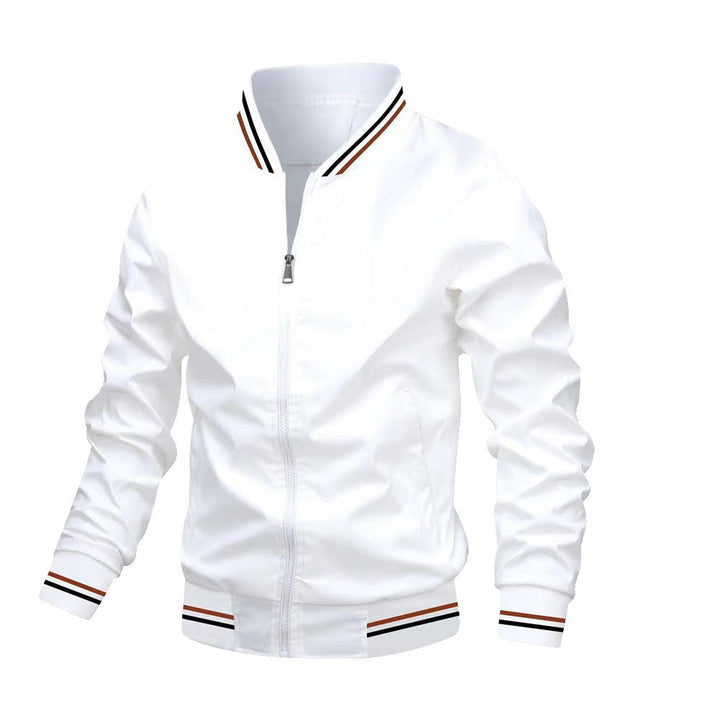 Taviero – Lightweight Bomber Jacket With Stand Collar