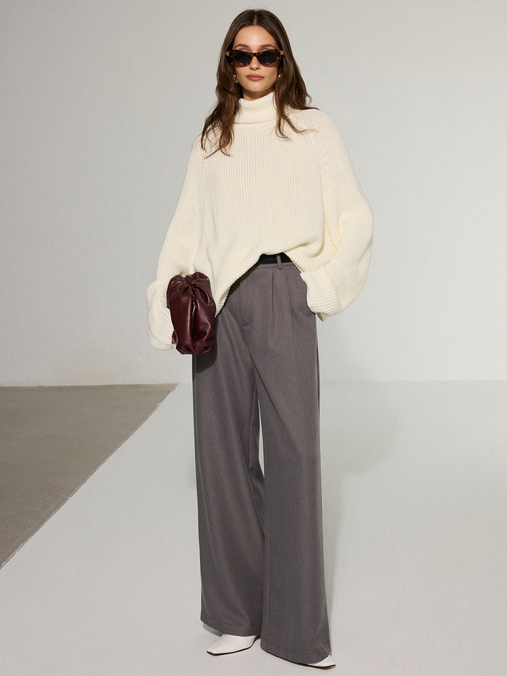 Malena | Trendy Roll Neck Jumper with Open Back for Women - Knitted Style, Comfortable and Trendy