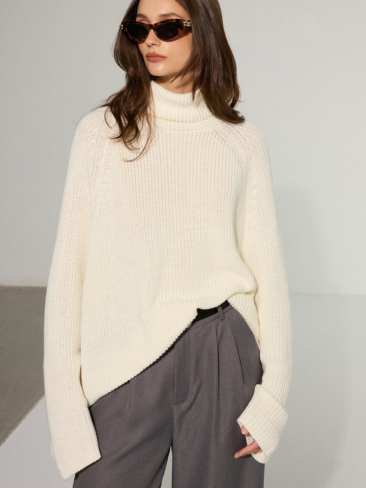 Malena | Trendy Roll Neck Jumper with Open Back for Women - Knitted Style, Comfortable and Trendy