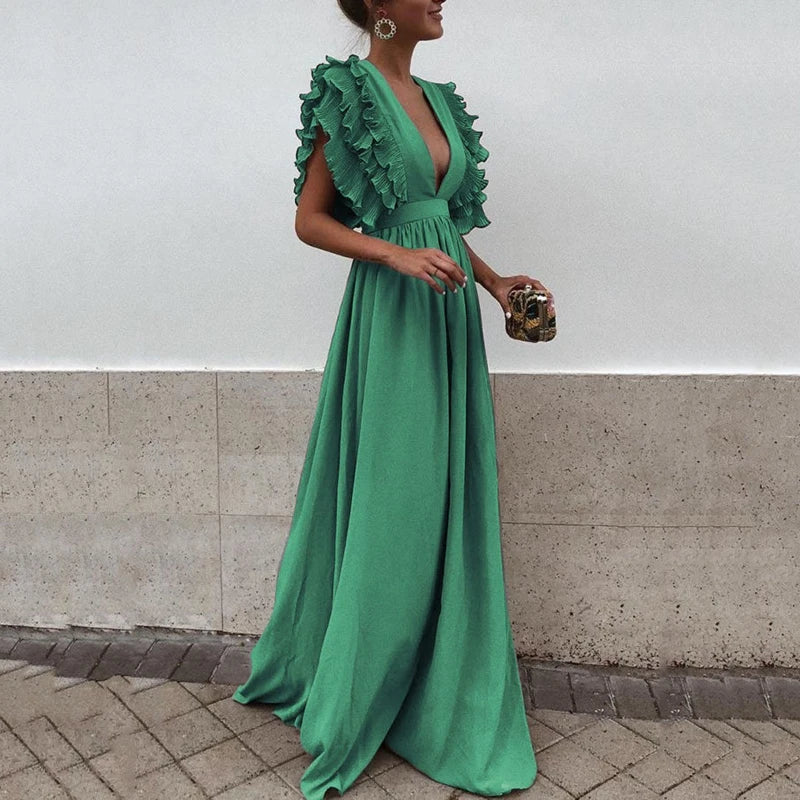 Jill | Maxi Dress with Elegant Ruffles