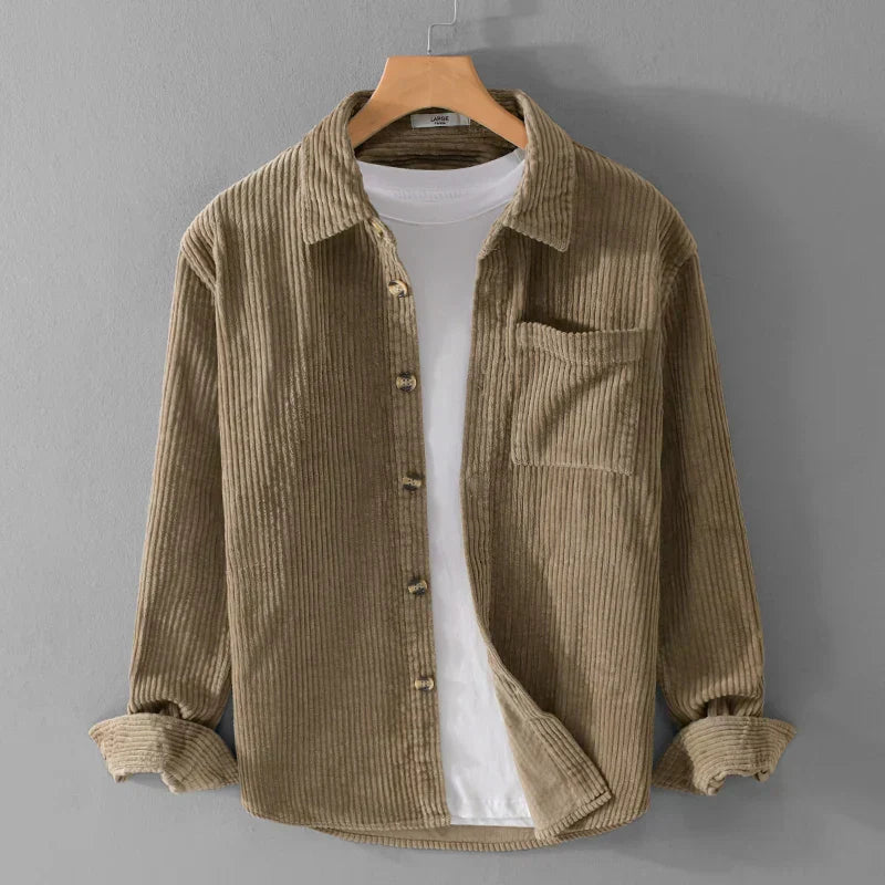 Viktor | Long sleeved shirt in corduroy