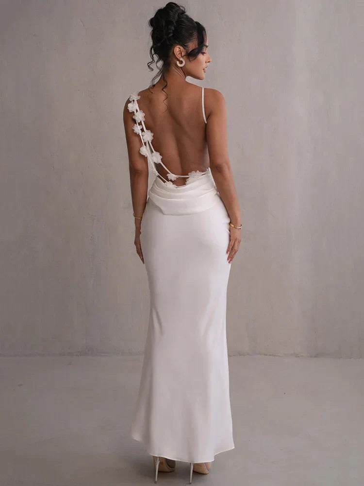 Concetta | Elegant Maxi Dress with Open Back and Cowl Neckline