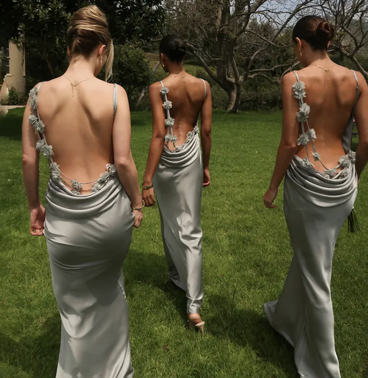 Concetta | Elegant Maxi Dress with Open Back and Cowl Neckline