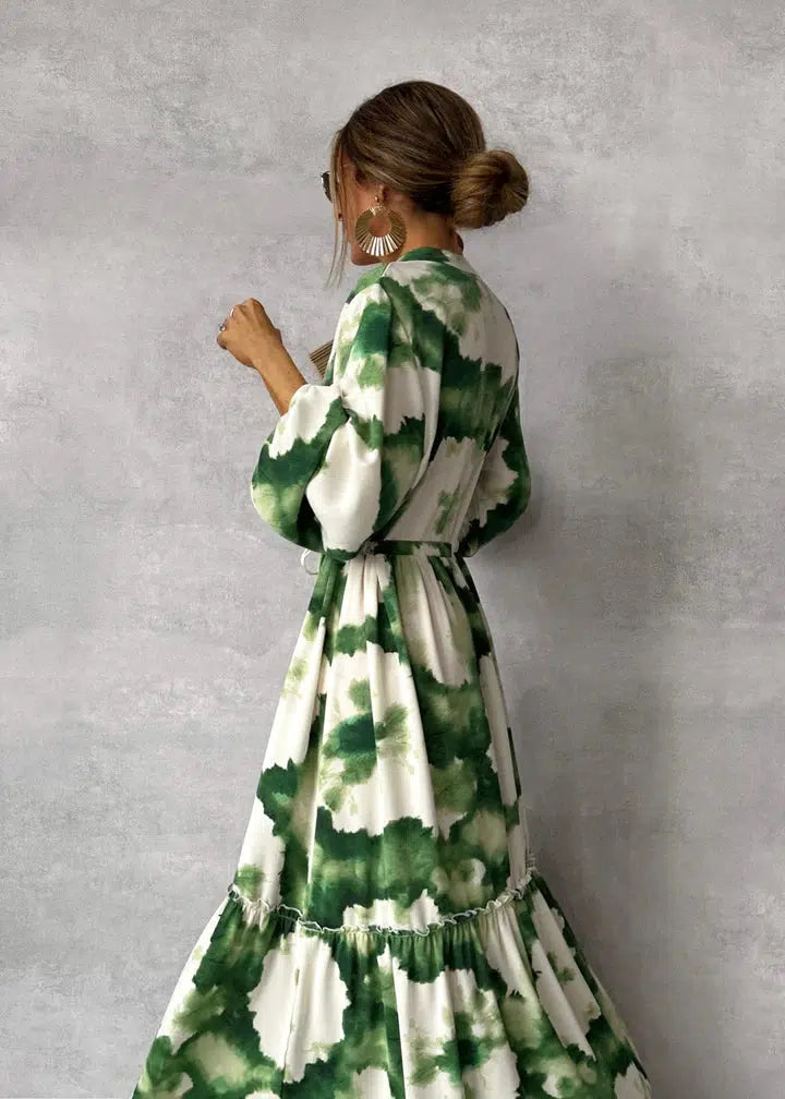 Odette | Bohemian Maxi Dress with V-Neck