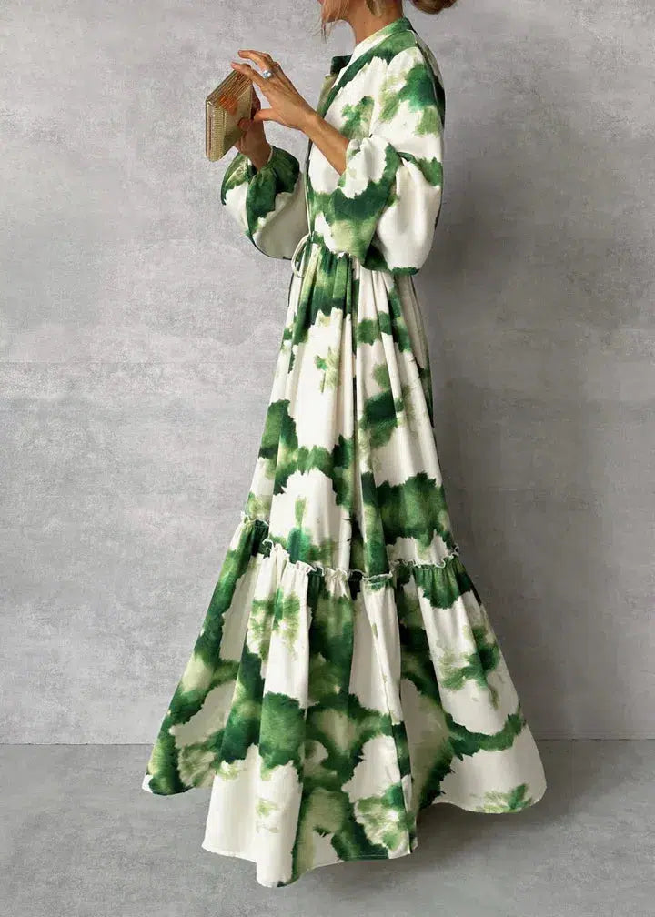 Odette | Bohemian Maxi Dress with V-Neck