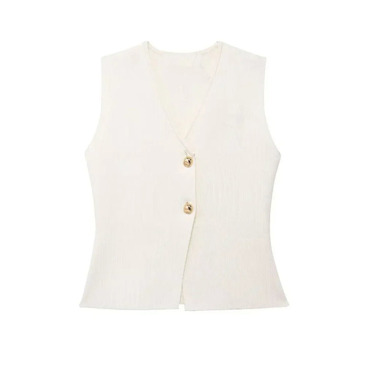 Imara | Sleeveless Gilet Top for Women - Elegant and Minimalist