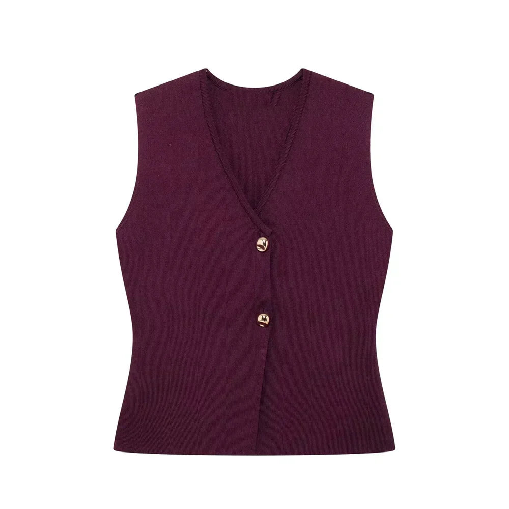 Imara | Sleeveless Gilet Top for Women - Elegant and Minimalist
