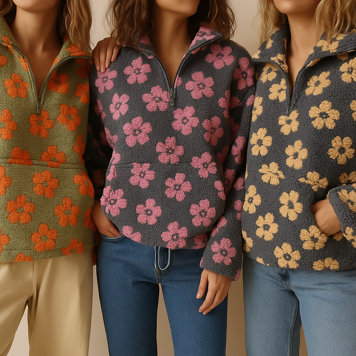 Olivia | Trendy Oversized Floral Sweater