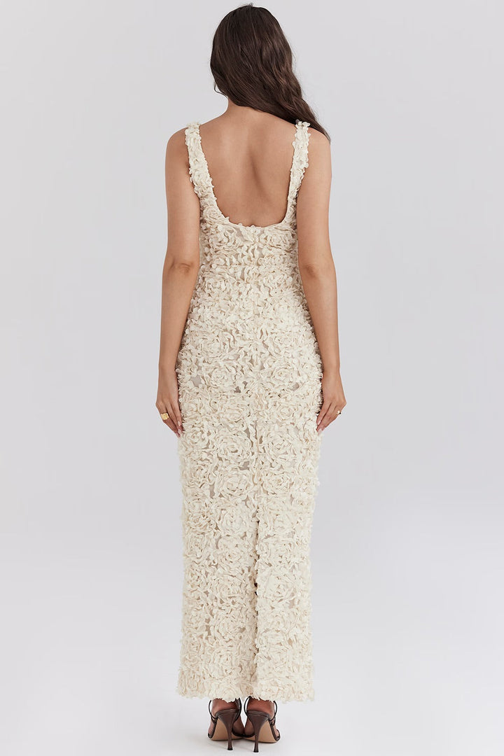 Giulia | Maxi Gala Dress with Rose Print