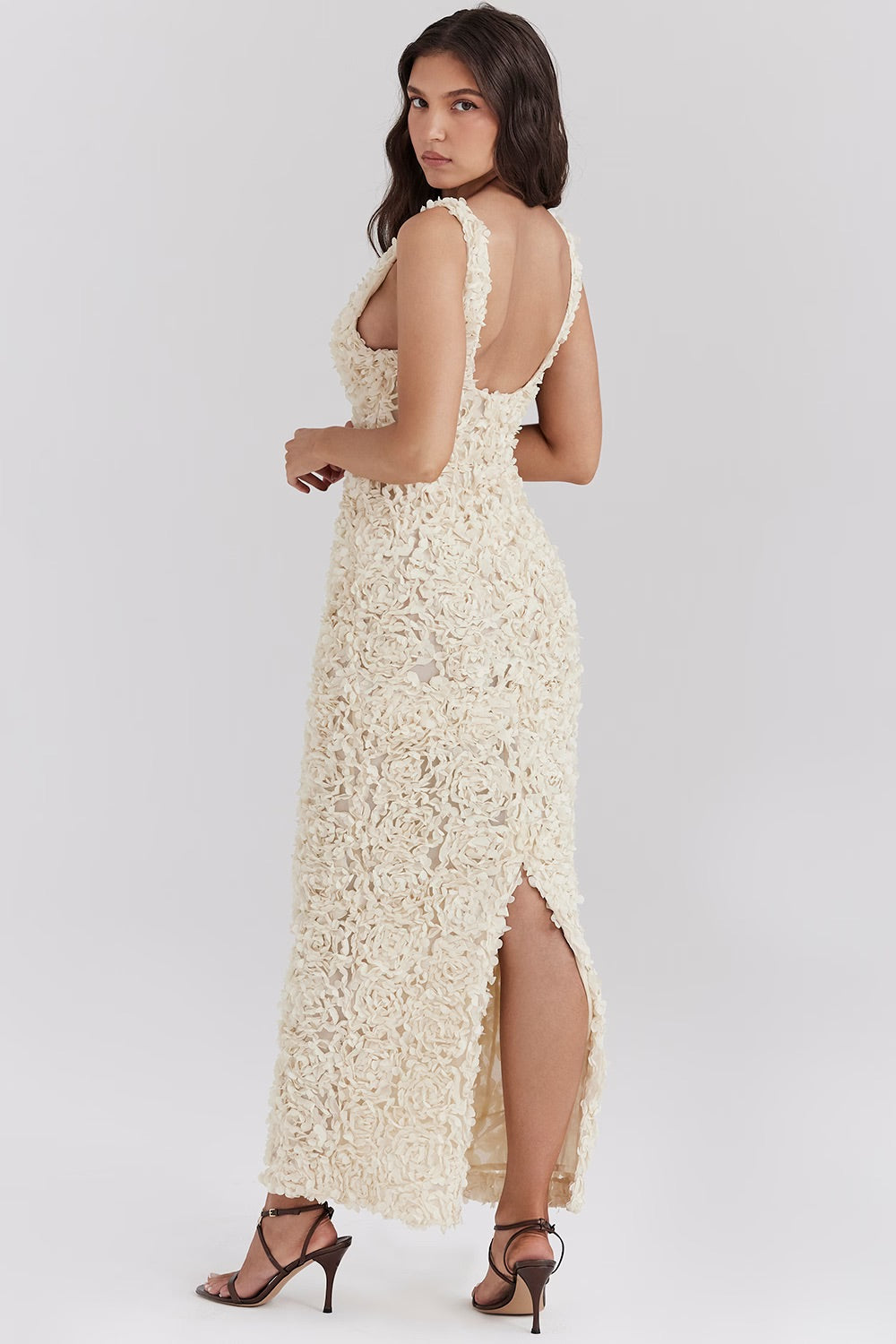 Giulia | Maxi Gala Dress with Rose Print