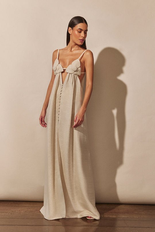 Maribelle | Elegant Maxi Dress with Floral Top