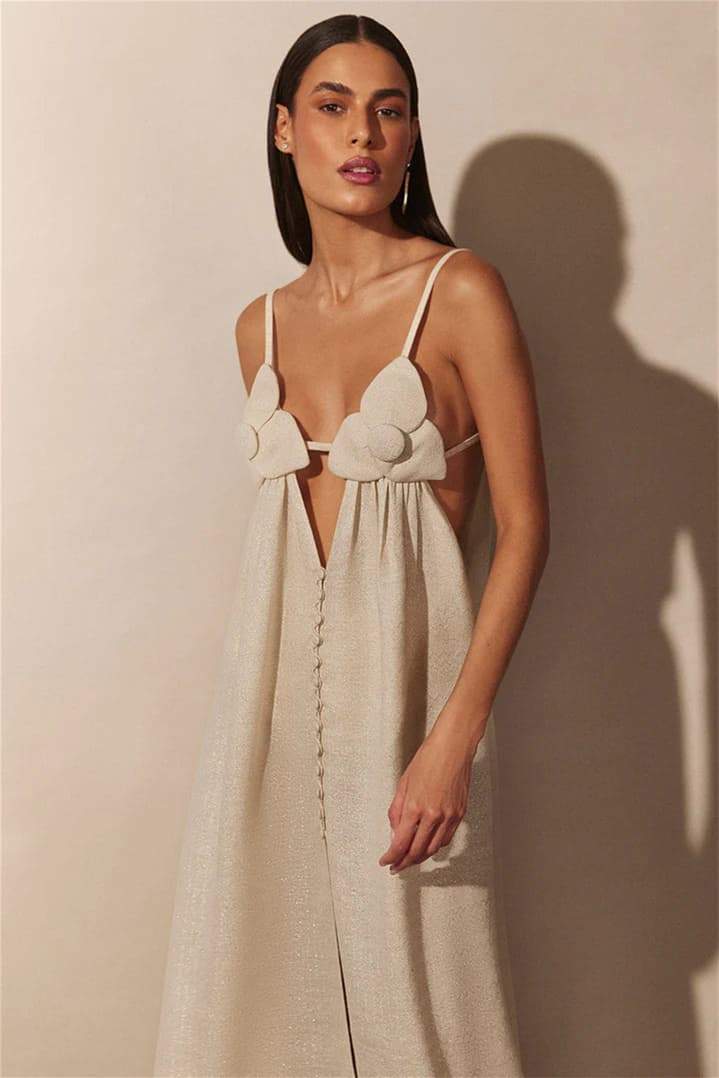 Maribelle | Elegant Maxi Dress with Floral Top