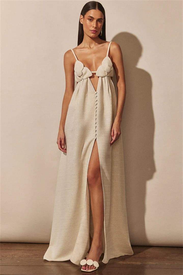 Maribelle | Elegant Maxi Dress with Floral Top