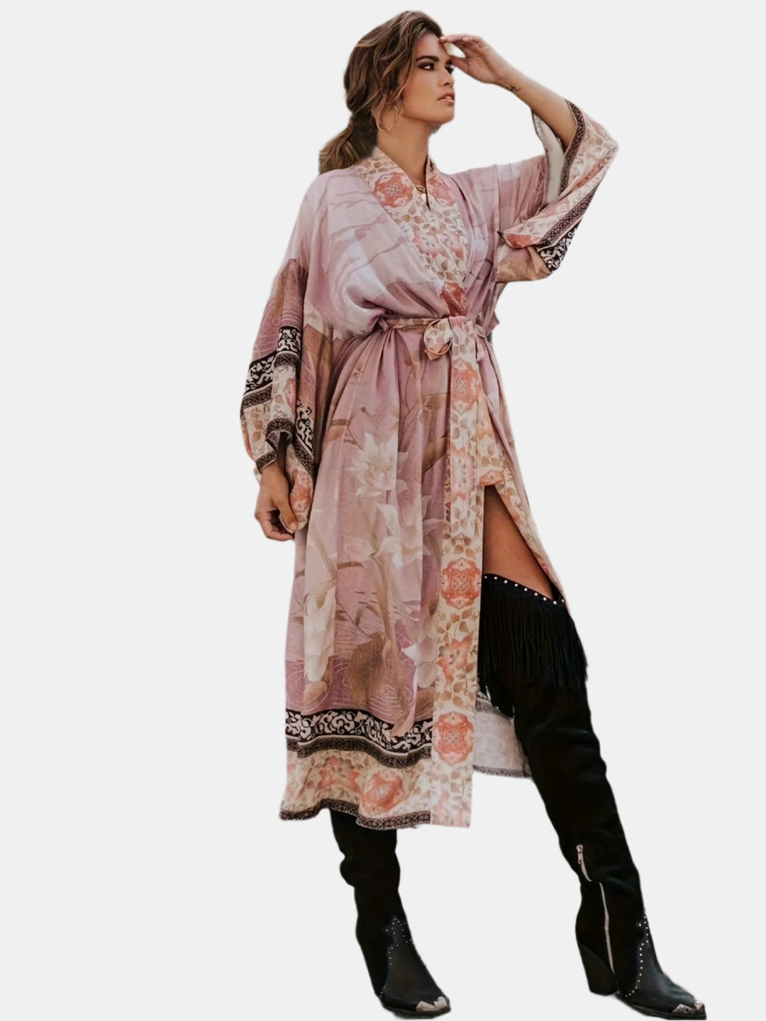Tullia | Maxi Kimono for Women with Floral Print