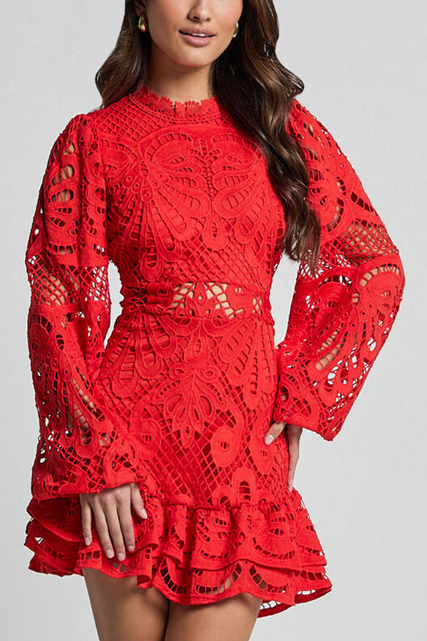 Midi Dress with Puff Sleeves for Women - Elegant & Fashionable
