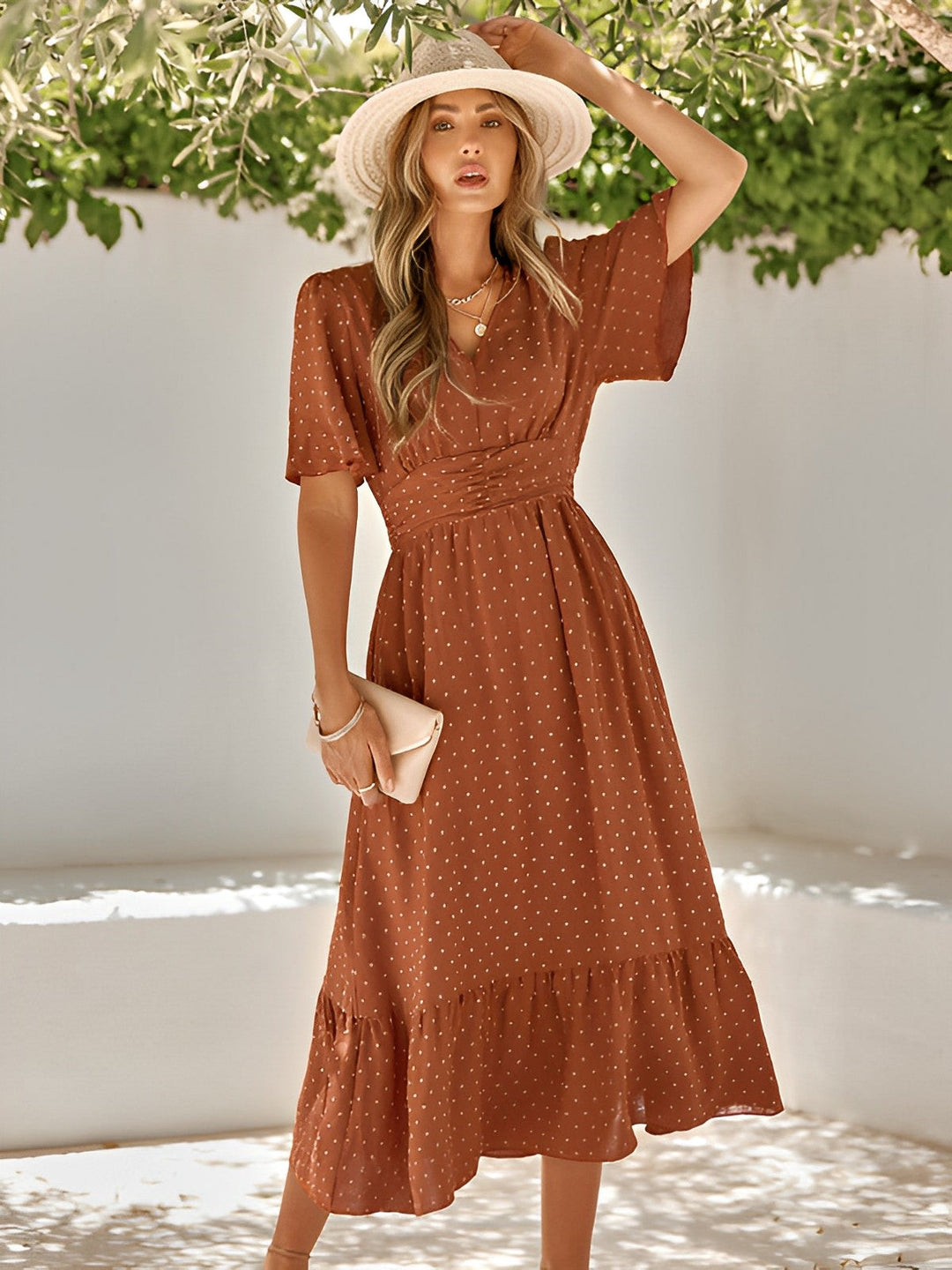 Novara | Wrap Maxi Dress with Belt