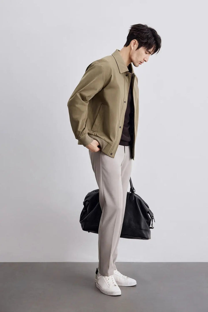 Alonzo – Men’s Collared Spring Jacket with Pockets