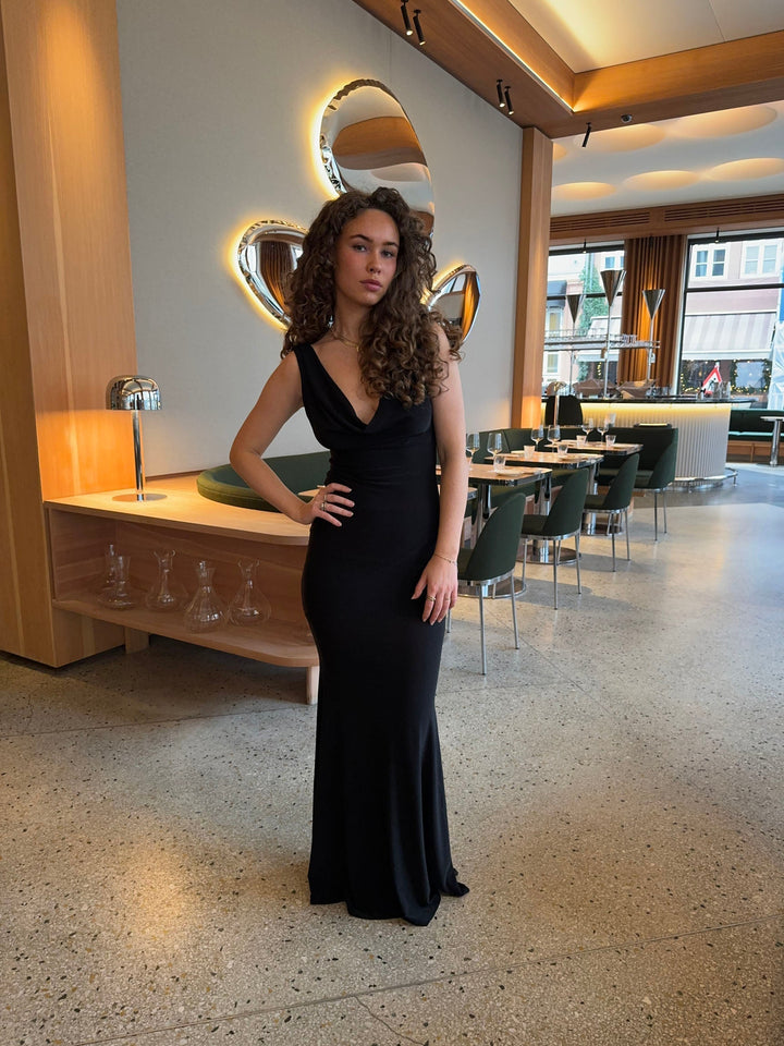 Zahra | Festive Sleeveless Maxi Dress with V-Neck