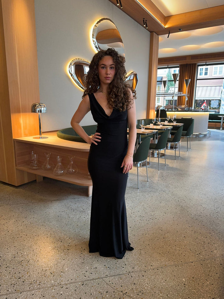 Zahra | Festive Sleeveless Maxi Dress with V-Neck