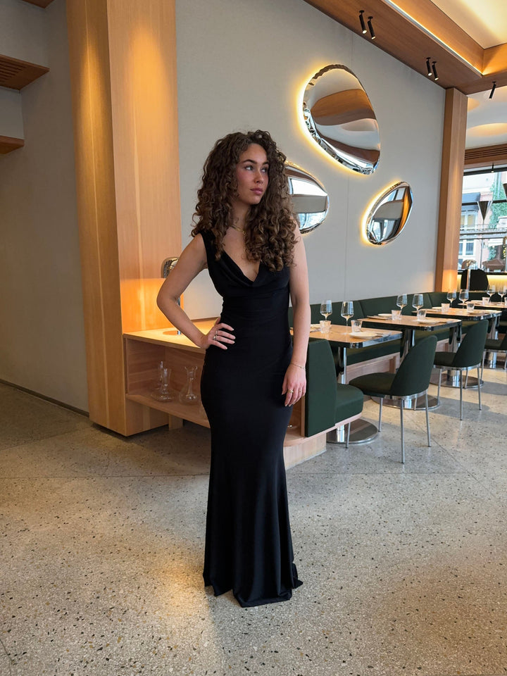 Zahra | Festive Sleeveless Maxi Dress with V-Neck
