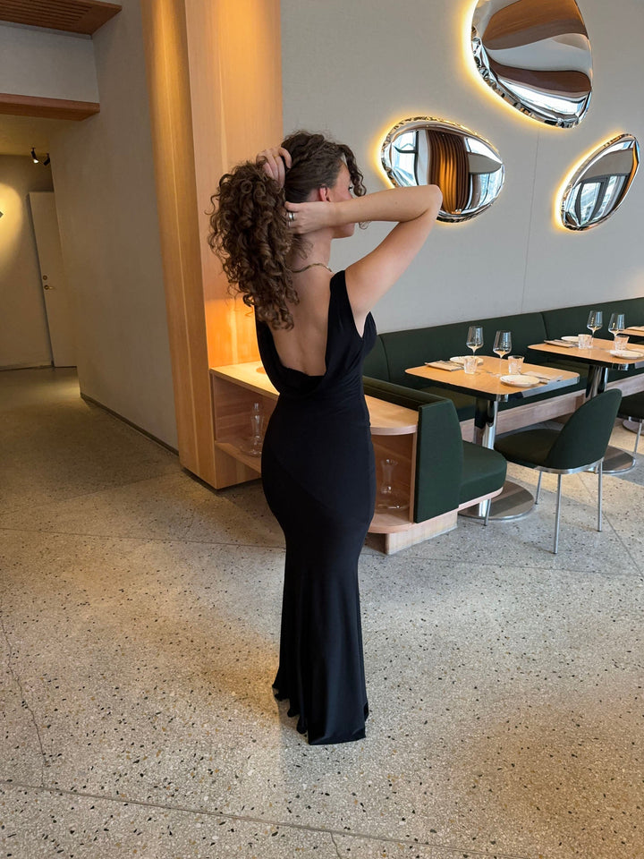 Zahra | Festive Sleeveless Maxi Dress with V-Neck