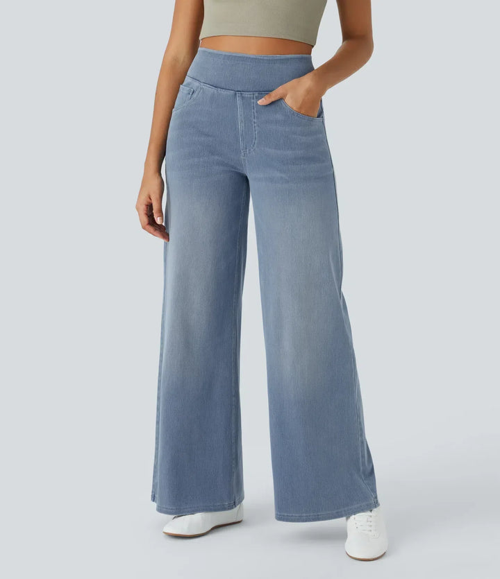 Evie | Comfy Elasticated Trousers with High Waist