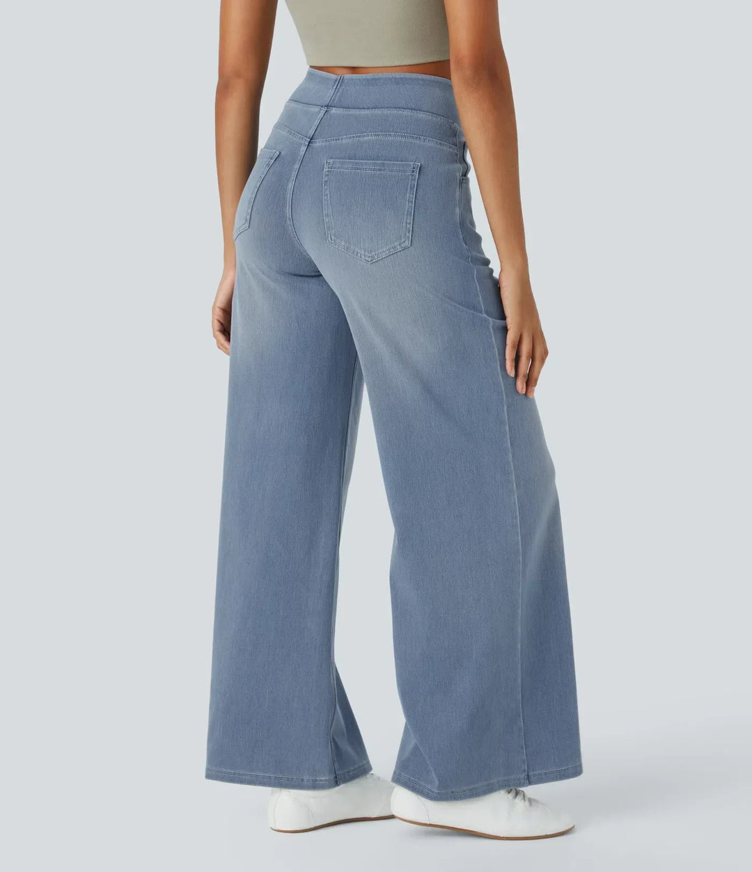 Evie | Comfy Elasticated Trousers with High Waist