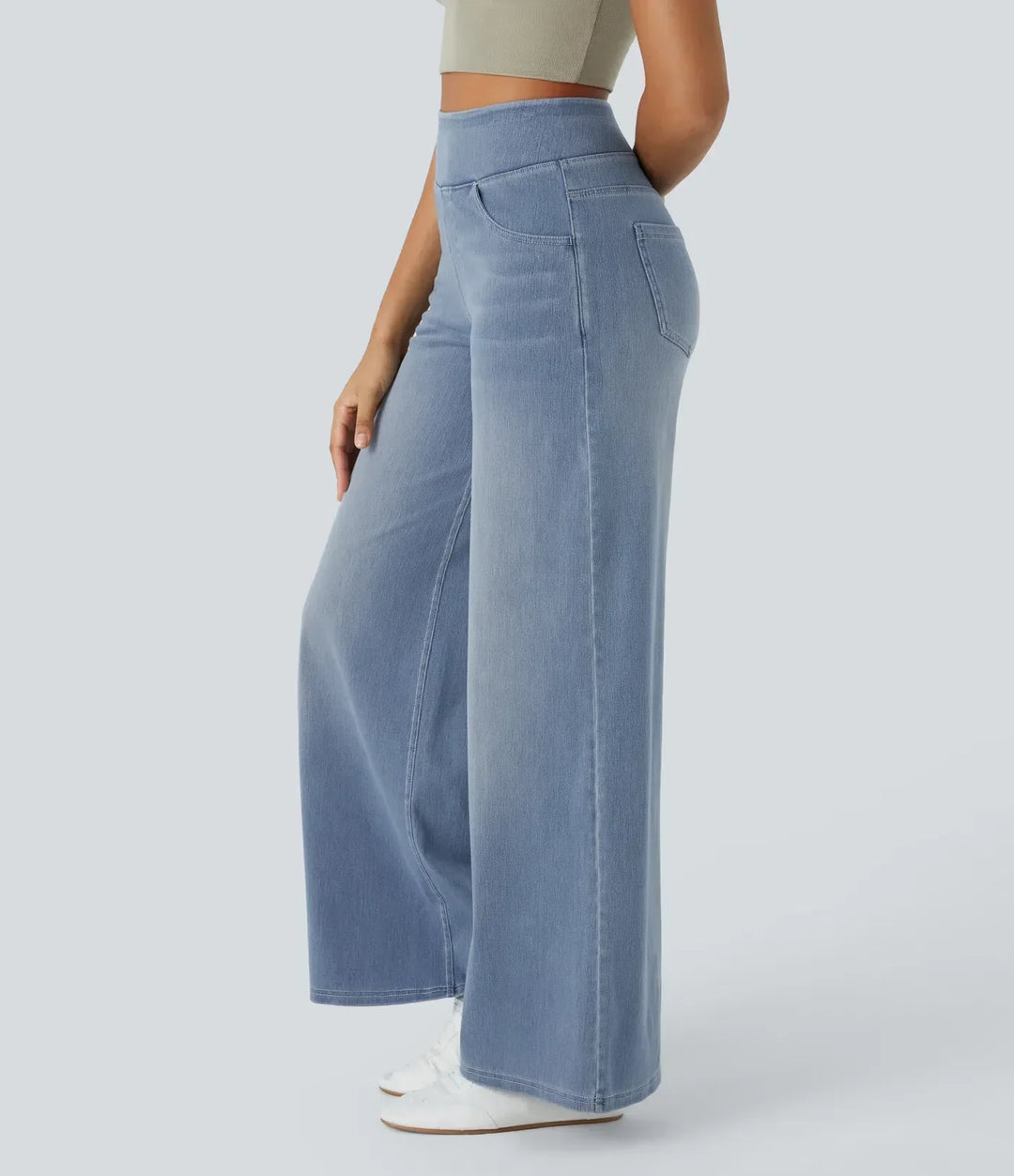 Evie | Comfy Elasticated Trousers with High Waist