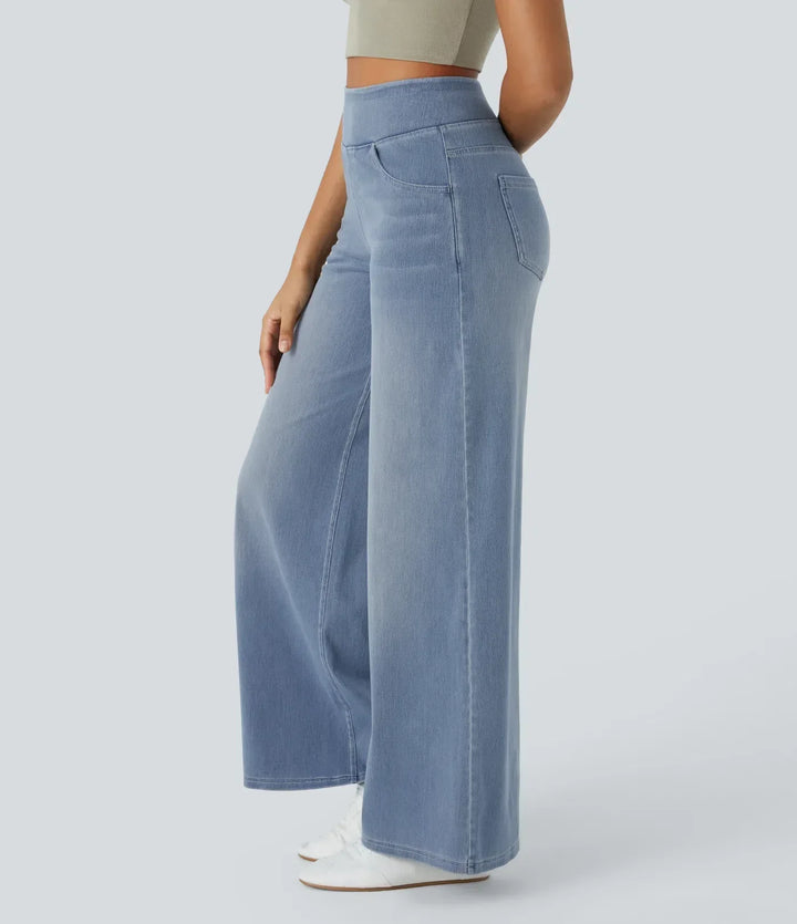 Evie | Comfy Elasticated Trousers with High Waist