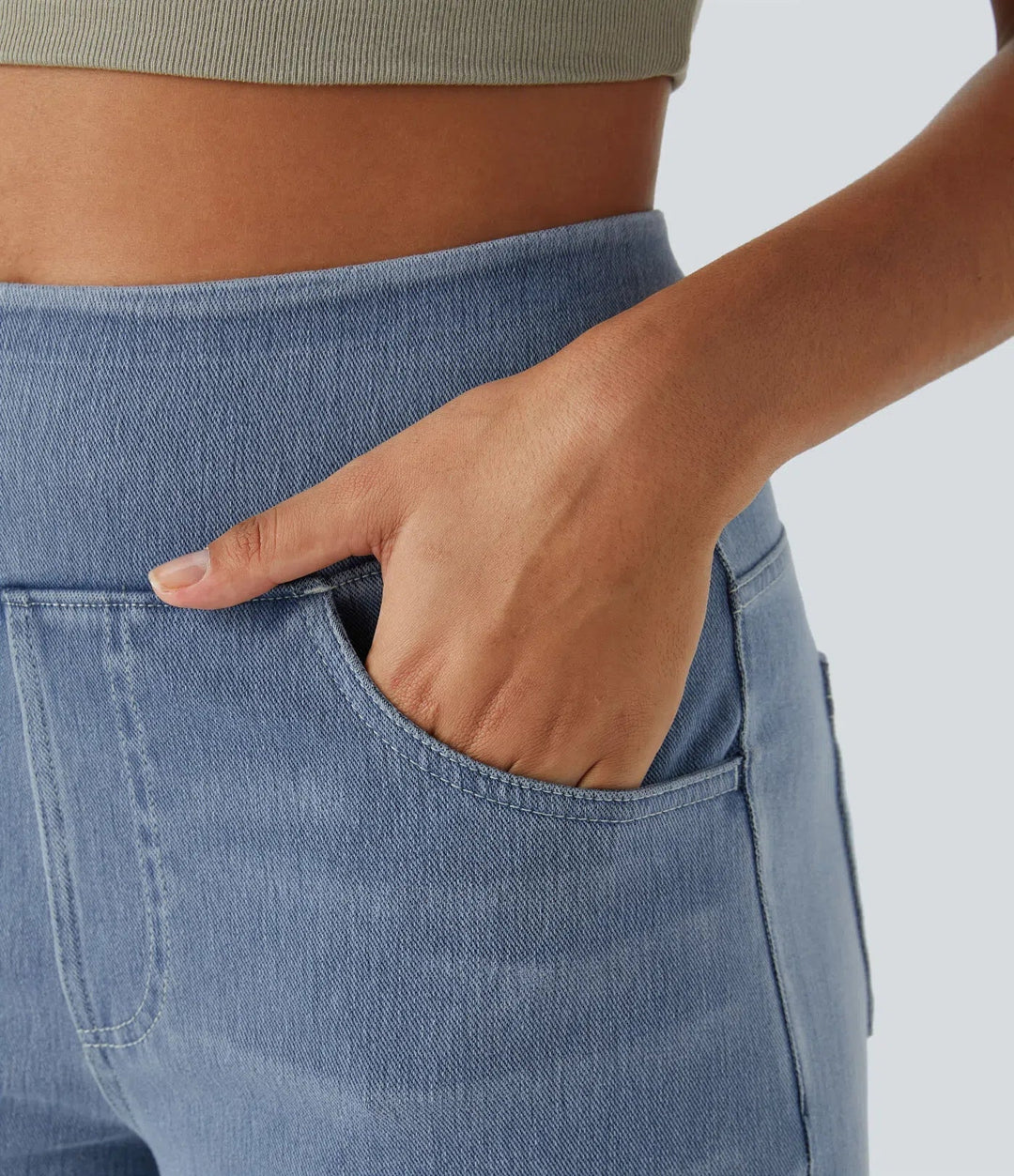 Evie | Comfy Elasticated Trousers with High Waist