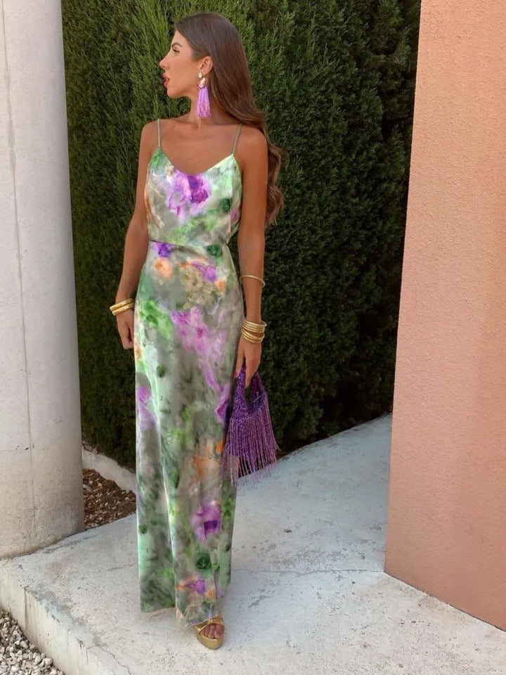 Nadyne | Stylish Maxi Dress with Open Back