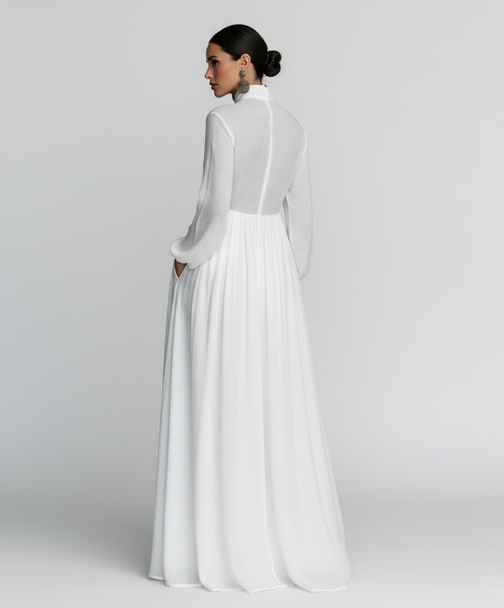 Serena | Flowing Button-Front Maxi Dress