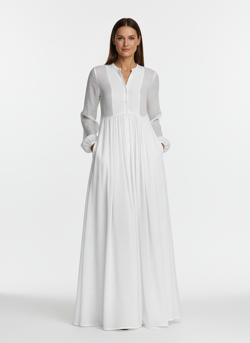 Serena | Flowing Button-Front Maxi Dress
