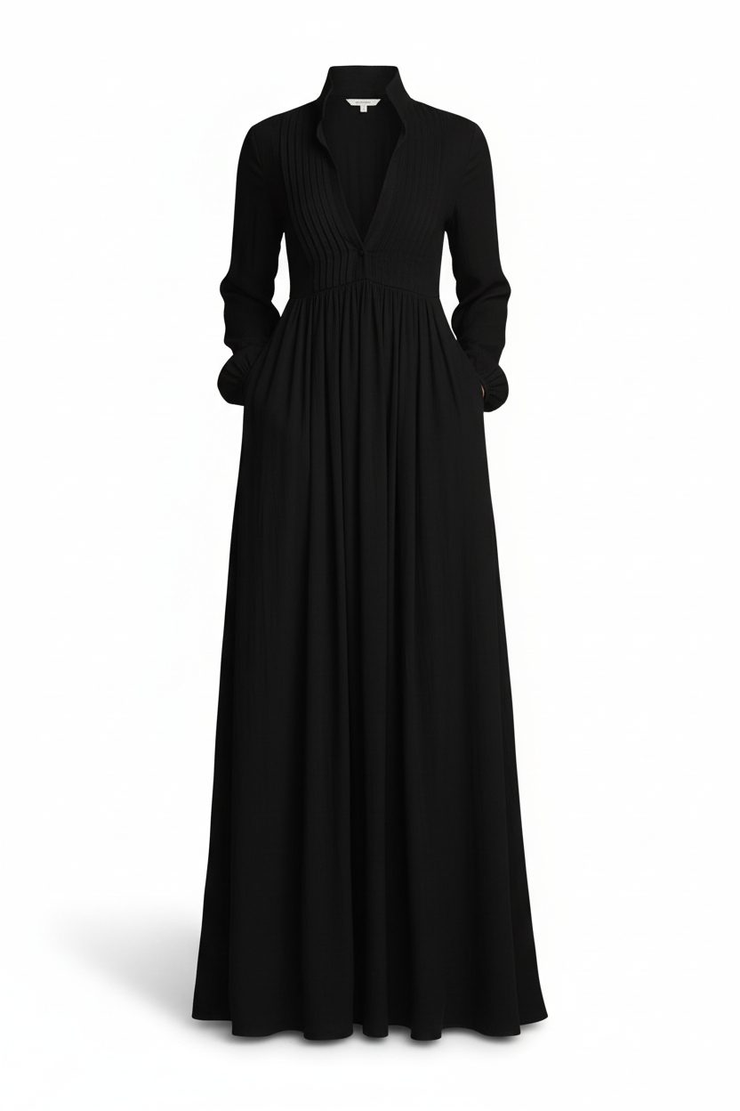 Serena | Flowing Button-Front Maxi Dress