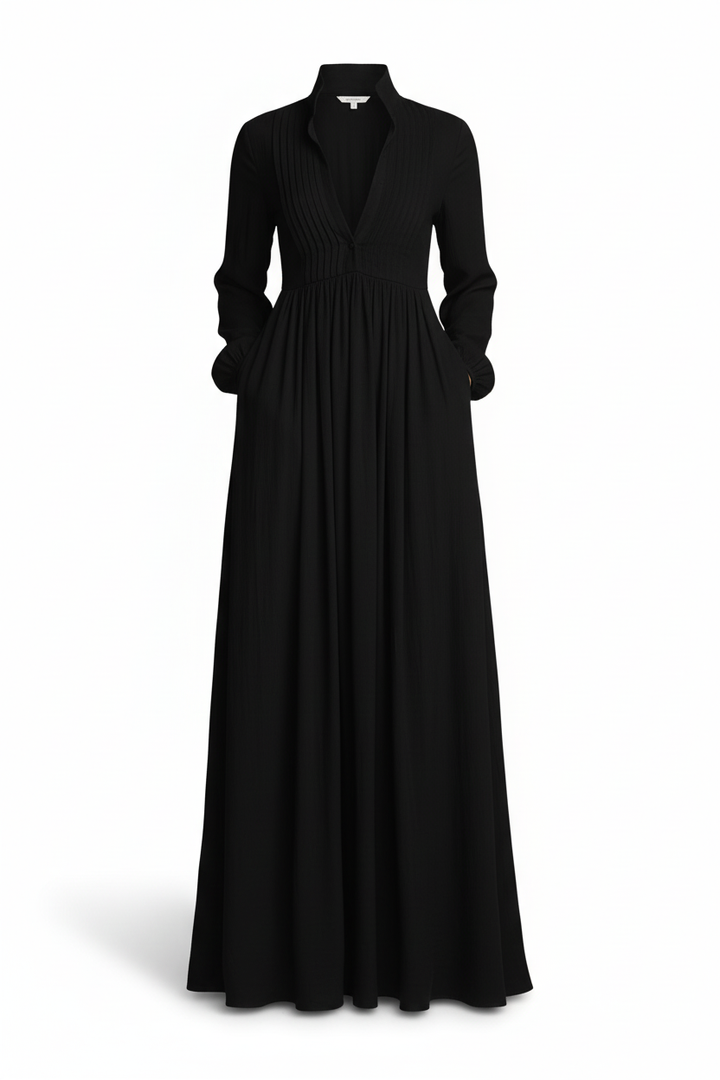 Serena | Flowing Button-Front Maxi Dress