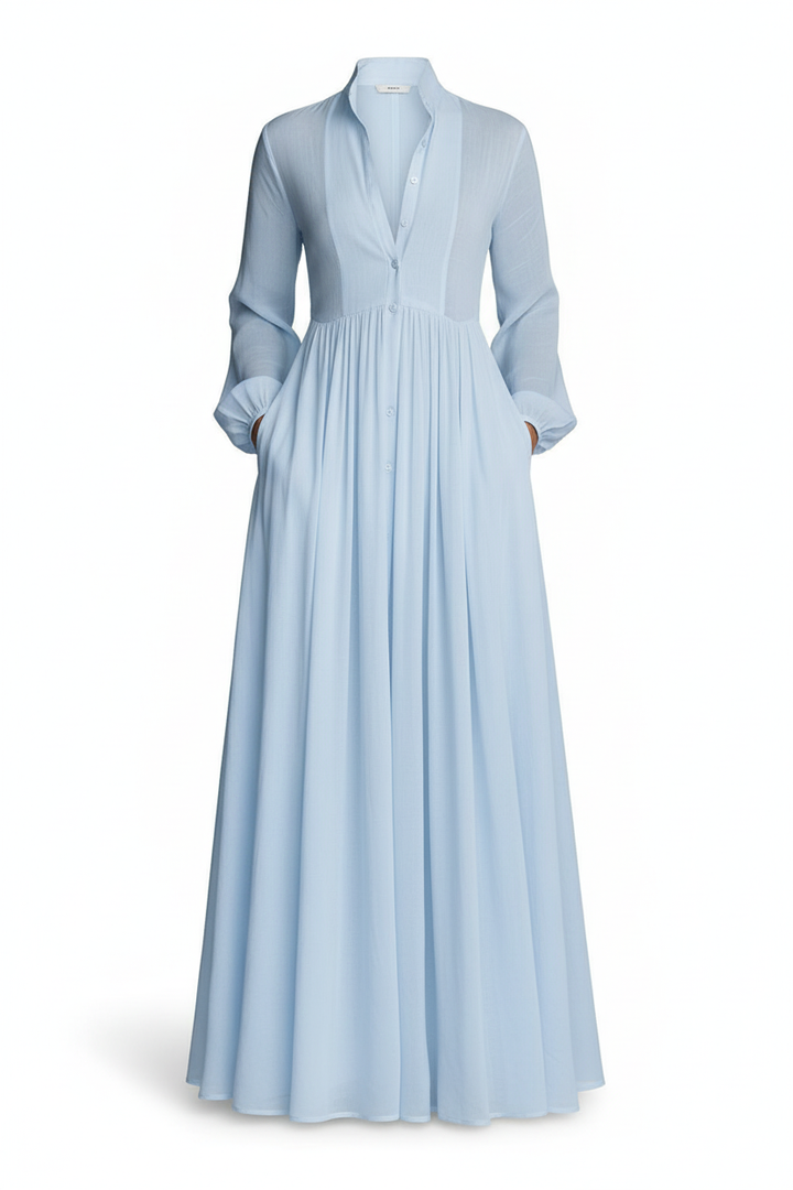 Serena | Flowing Button-Front Maxi Dress